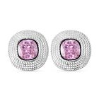 Rosa Zirkonia Ohrringe, Reiner Edelstahl, ca. 7.50 ct