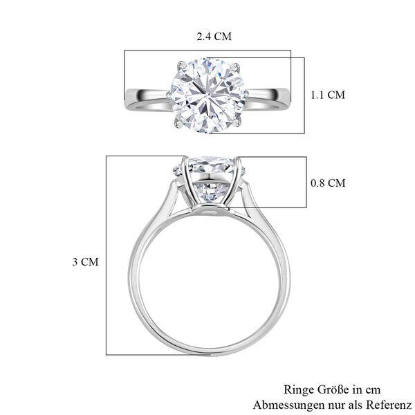 Moissanit Ring 925 Silber platiniert ca 3.54 ct image number 8