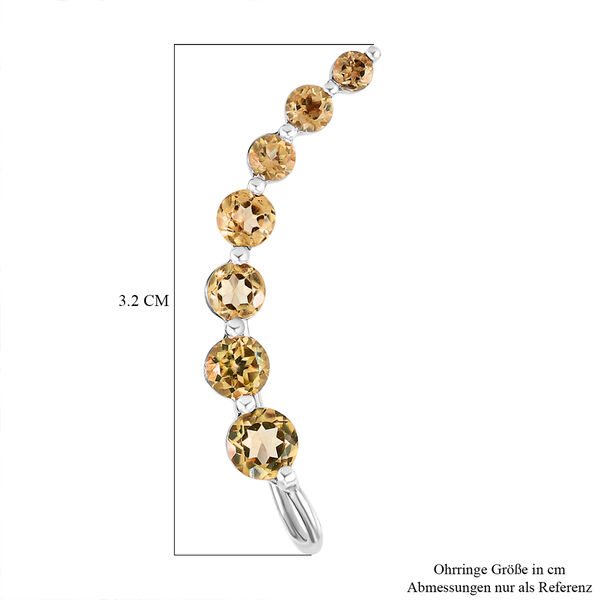 Citrin-Ohrringe in Silber, 2,37 ct. image number 6