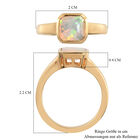 Natürlicher, äthiopischer Opal Solitär-Ring, 925 Silber Gelbgold Vermeil  ca. 0,94 ct image number 6