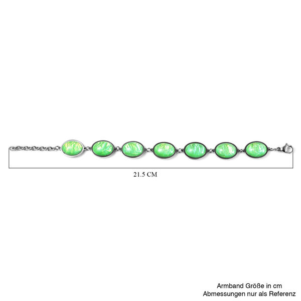 Simuliertes Opal-Armband in Silberton image number 6