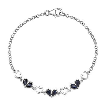 D'Joy diffundiertes blaues Saphir 19cm Armband - 1,49 ct.