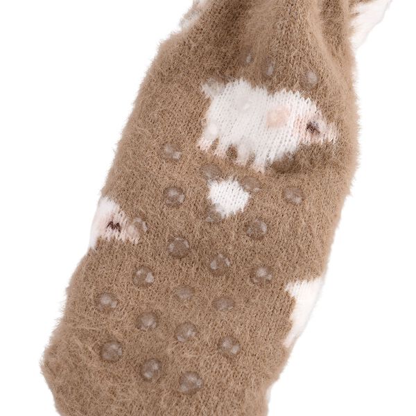 Kuschelige Sherpa-Socken mit Schaf-Motiv, Kaffeebraun image number 2