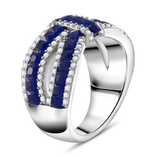 Blauer und weißer Zirkonia Ring image number 5