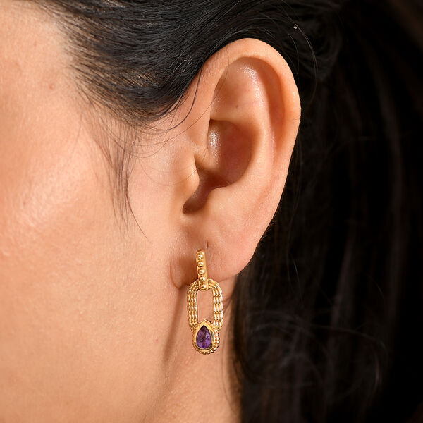 EVER TRUE Bolivianischer Amethyst Ohrringe Nickelfreies Messing ca. 0.78 ct image number 2