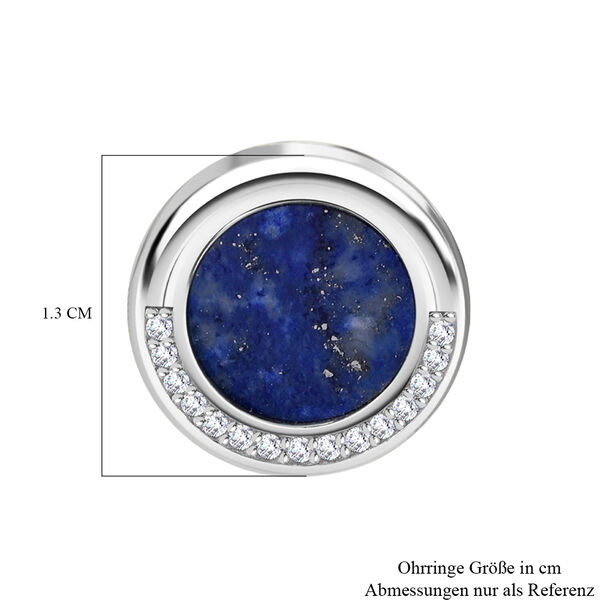 LUSTRO STELLA Lapislazuli und Zirkonia Ohrringe - 5,27 ct. image number 3
