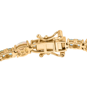 D'Joy AA Nat&uuml;rliches, &auml;thiopisches Welo Opal und Betroka blaues Apatit Armband