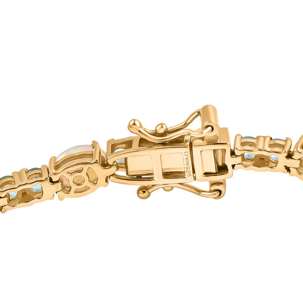 D'Joy AA Nat&uuml;rliches, &auml;thiopisches Welo Opal und Betroka blaues Apatit Armband image number 4