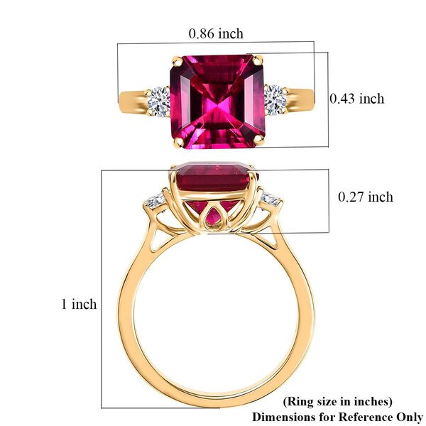 LUXURIANT DIAMOND- zertifiziert und geprüft AAA Labor Bixbit und Labor Diamant Ring in 417 Gold - 3,45 ct. image number 5