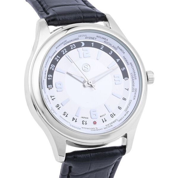 Strada - wasserdichte Uhr, Blau und Silber image number 3