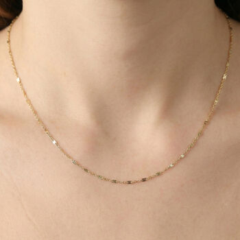 KONFETTI 925 Silber vergoldet Halskette ca. 45 cm ca. 2,65g