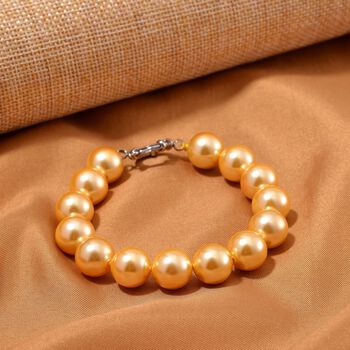 Goldenes Muschelkernperle Armband