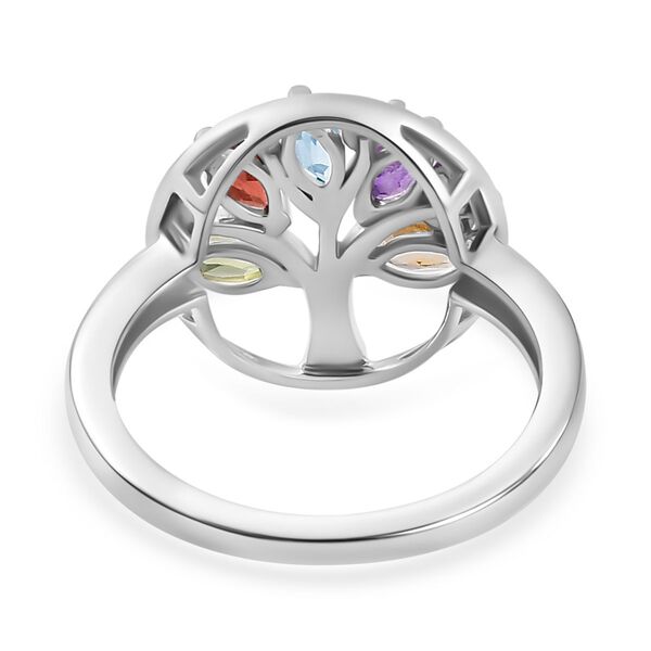 Mehrfarbiger Ring, 925 Silber platiniert (Größe 20.00) ca. 0.77 ct image number 6