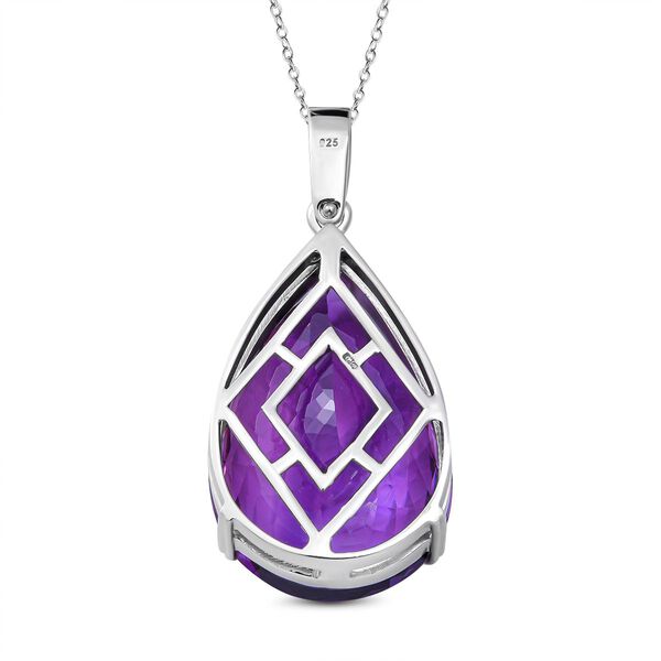AAA Lusaka Amethyst-Anh&auml;nger mit Kette, 60 cm - 90 ct. image number 4