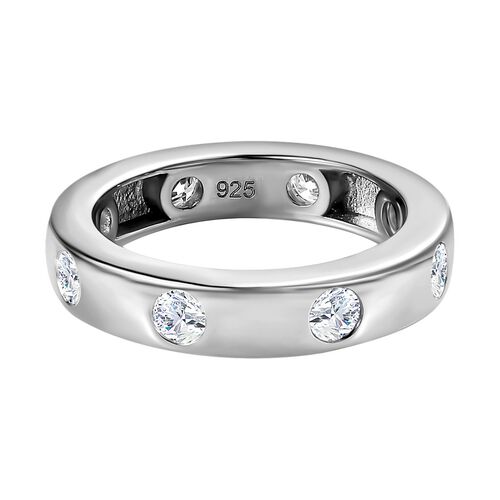 Moissanit Ring, 925 Silber rosévergoldet, ca. 0.85 ct
