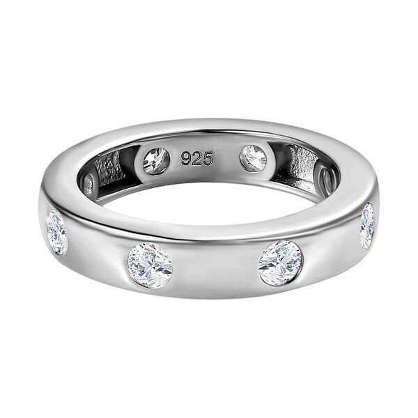 Moissanit Ring, 925 Silber rosévergoldet, ca. 0.85 ct