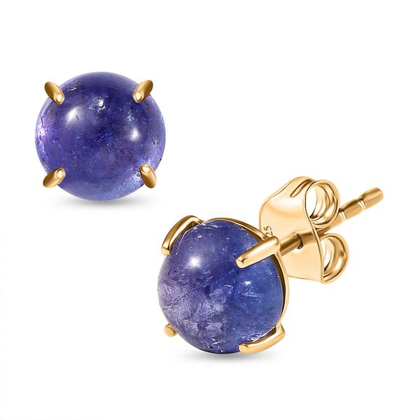 AAA Tansanit Ohrringe in 375 Gold - 5,76 ct.