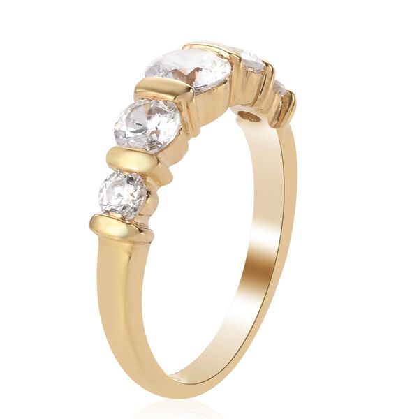 LUSTRO STELLA Hergestellt mit ZIRKONIA Ring 925 Silber 585 Vergoldet image number 6