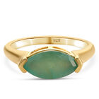 Grandidierit Solitär Ring 925 Silber vergoldet (Größe 21.00) ca. 1,75 ct