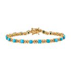 D joy AA Sleeping Beauty Türkis, Rhodolith Granat, Armband ca. 20 cm 925 Silber 750 Gelbgold Vermeil ca. 7.34 ct