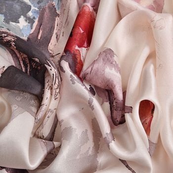 La marey Seidenschal, pink und grau