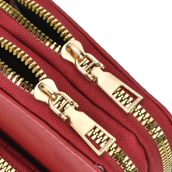 Moderne Umhängetasche mit RFID-Schutz, rot image number 4