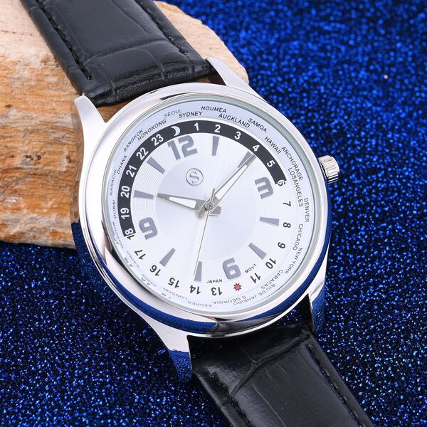 Strada - wasserdichte Uhr, Blau und Silber image number 1