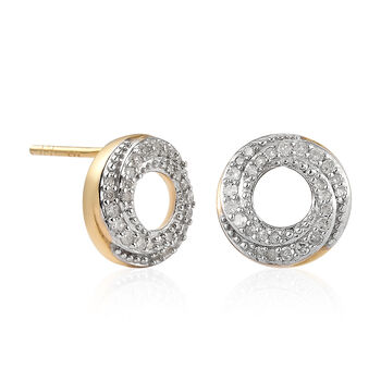 Diamant-Ohrstecker in Silber