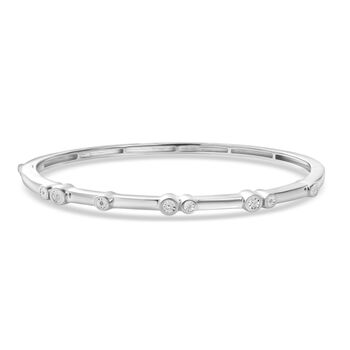 EVER TRUE Wei&szlig;er Diamant Armreif ca. 19 cm Nickelfreies Messing ca.