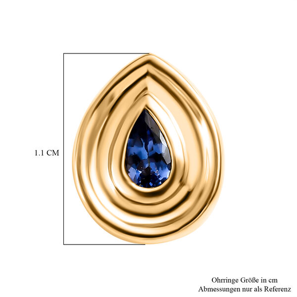 AAA Tansanit Ohrstecker - 0,44 ct. image number 4