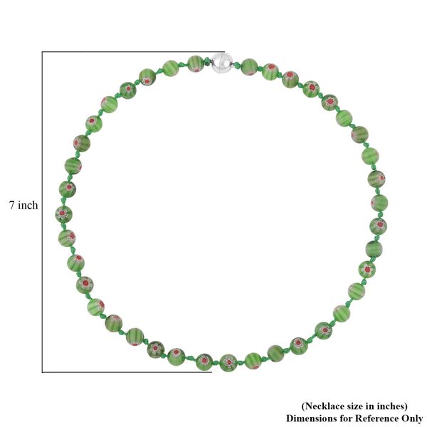 Murano-Stil, Murano-Glasperlen Design, Halskette, ca. 50 cm, Gr&uuml;n image number 4