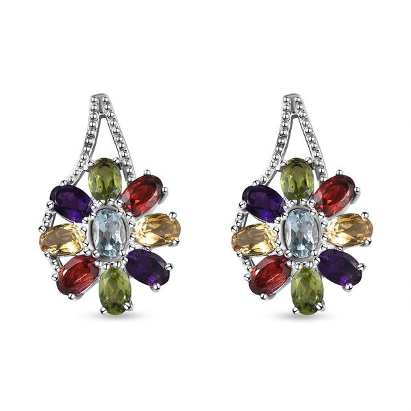 5er Set- Mehrfarbiger Ring, Armband, Ohrringe und Anhänger mit Kette, Schmuckset, Größe (16.00), Edelstahl ca. 22.40 ct image number 11