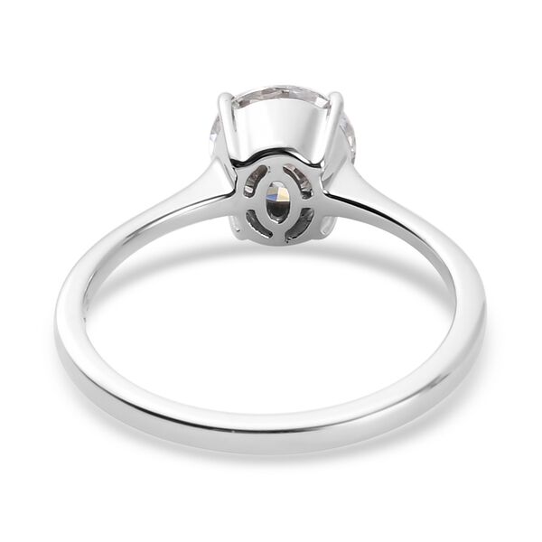 Moissanit Solit&auml;r Ring 375 Wei&szlig;gold image number 5