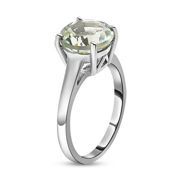 Prasiolith-Ring, 925 Silber platiniert  ca. 2,70 ct image number 5