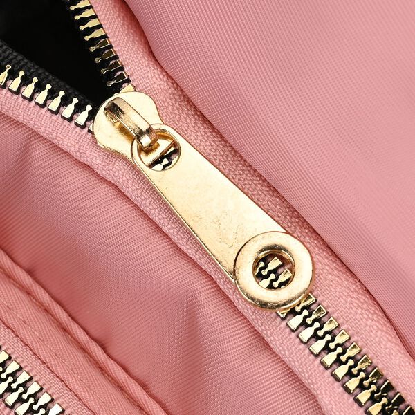 Stepp-Slingtasche mit RFID-Schutz und Kopfhöreröffnung, Größe: 17x7,5x30cm, Lachsfarben image number 8