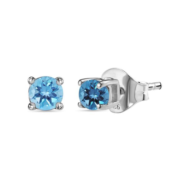 Himmelblaue Topas Ohrringe, 925 Silber ca. 2,08 ct