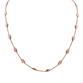 Barrel Bead Kette in ros&eacute;vergoldetem Silber