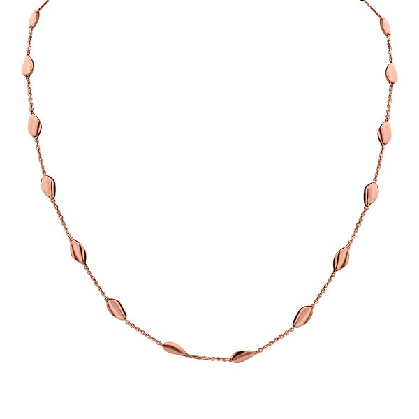Barrel Bead Kette in ros&eacute;vergoldetem Silber