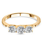 Diamant Trilogie-Ring, zertifiziert I2 G-H, 585 Gelbgold (Größe 20.00) ca. 0.50 ct