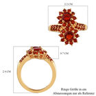 Mexikanischer Kirschfeuer-Opal Bypass Ring 925 Silber vergoldet  ca. 1,44 ct image number 6