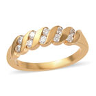 88 Facetten Moissanit Ring 925 Silber vergoldet  ca. 0,34 ct image number 3