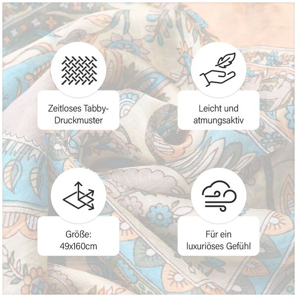 Seiden Schal, orange image number 5