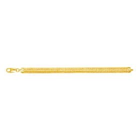 Cubetto graviertes 19cm Armband in vergoldetem 925 Silber