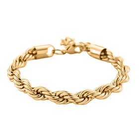 316L Edelstahl IP-Gelbbeschichtung Armband ca. 19 cm ca. 27,50g