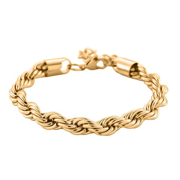 316L Edelstahl IP-Gelbbeschichtung Armband ca. 19 cm ca. 27,50g image number 0