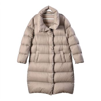 LA MAREY: Ultraleichte Overalljacke aus 100 % Entendaunen, XL/XXL, beige