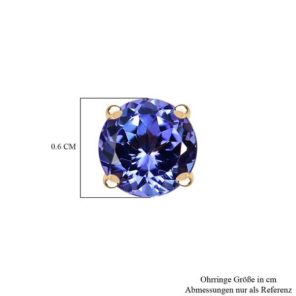AAA Tansanit Ohrringe in 585 Gold - 2,19 ct. image number 5