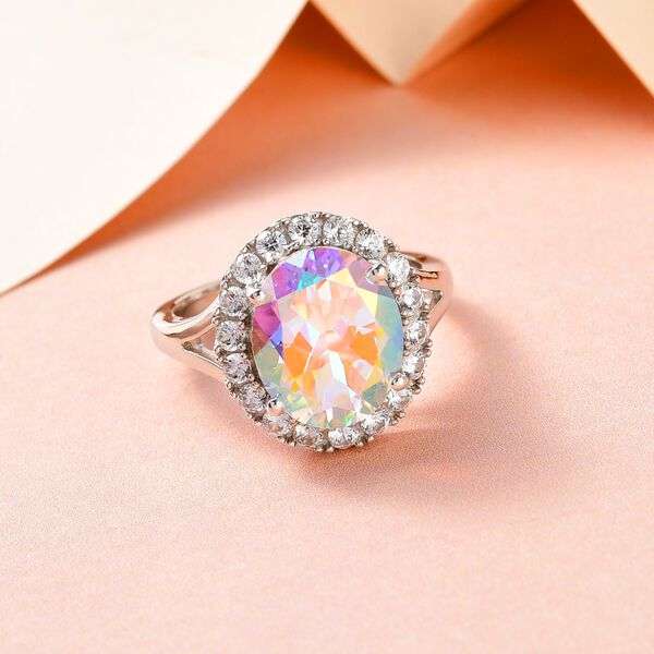 Merkur mystischer Topas und Zirkon-Ring - 5,71 ct. image number 2