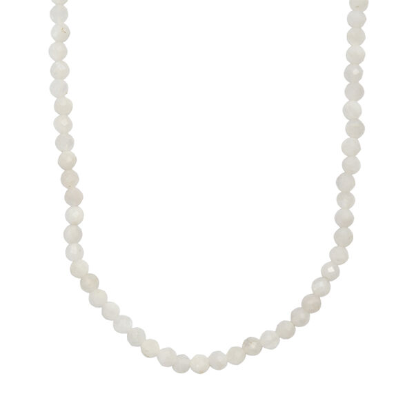 D'Joy wei&szlig;e Mondstein 45+5cm Halskette - 30 ct.