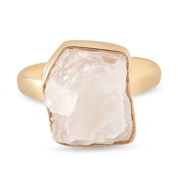 Handgearbeiteter Regenbogen Mondstein-Ring, 925 Silber vergoldet (Gr&ouml;&szlig;e 16.00) ca. 8,00 ct